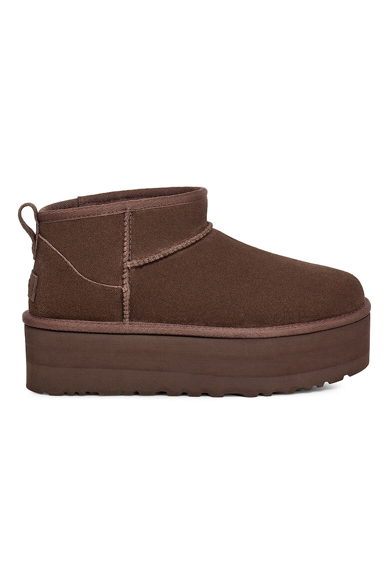 UGG Ghete de piele intoarsa fara inchidere Classic Ultra Mini - Pled.ro