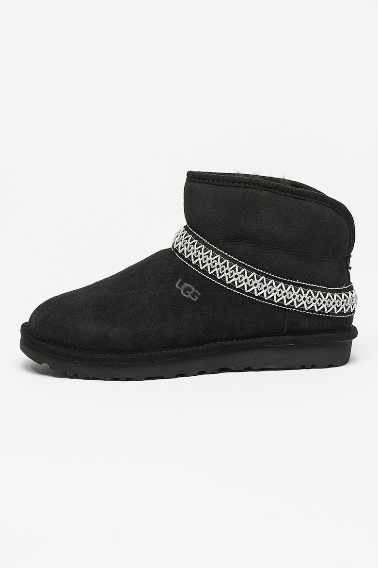 UGG Ghete din piele intoarsa fara inchidere Classic Mini Crescent - Pled.ro