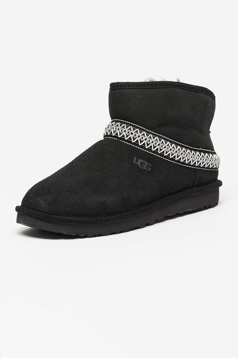 UGG Ghete din piele intoarsa fara inchidere Classic Mini Crescent - Pled.ro