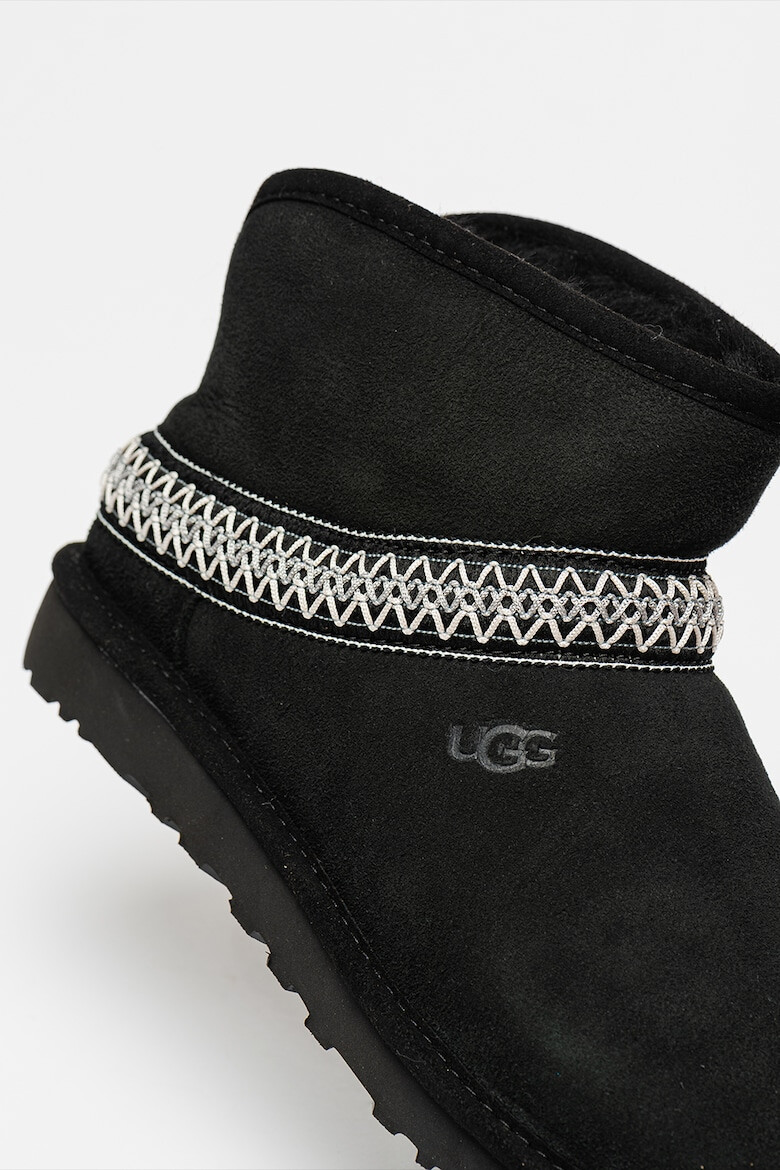 UGG Ghete din piele intoarsa fara inchidere Classic Mini Crescent - Pled.ro