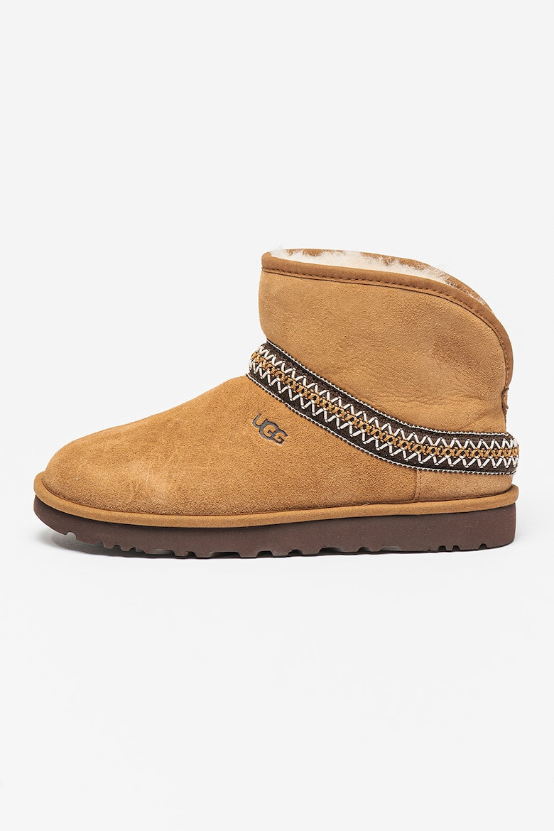 UGG Ghete din piele intoarsa fara inchidere Classic Mini Crescent - Pled.ro