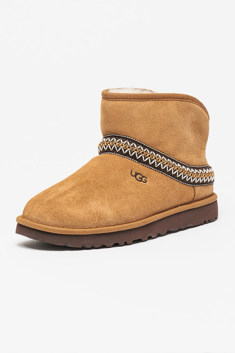 UGG Ghete din piele intoarsa fara inchidere Classic Mini Crescent - Pled.ro