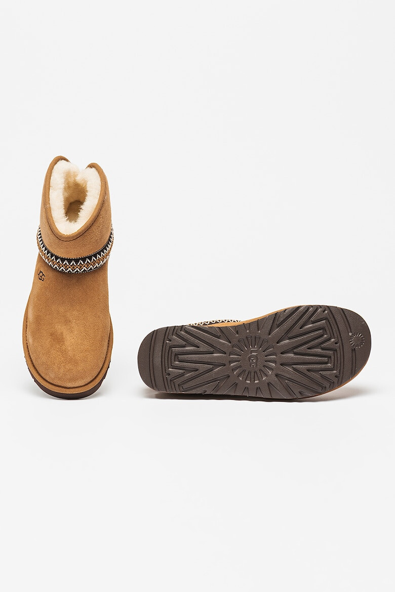 UGG Ghete din piele intoarsa fara inchidere Classic Mini Crescent - Pled.ro