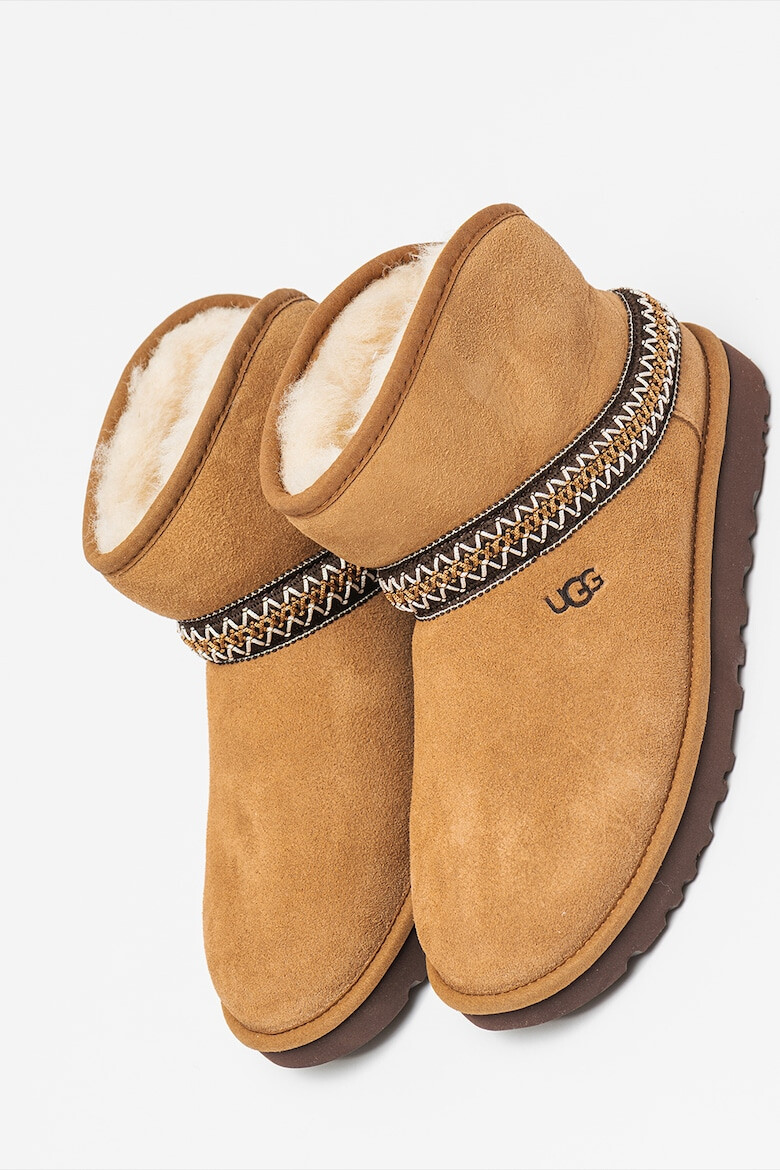 UGG Ghete din piele intoarsa fara inchidere Classic Mini Crescent - Pled.ro