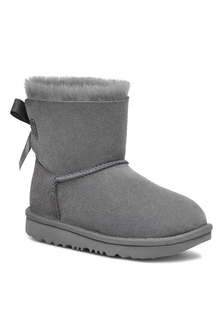 UGG Ghete fara inchidere din piele intoarsa cu detaliu cu funda Mini Bailey - Pled.ro