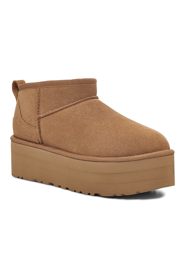 UGG Ghete de piele intoarsa fara inchidere Classic Ultra Mini - Pled.ro