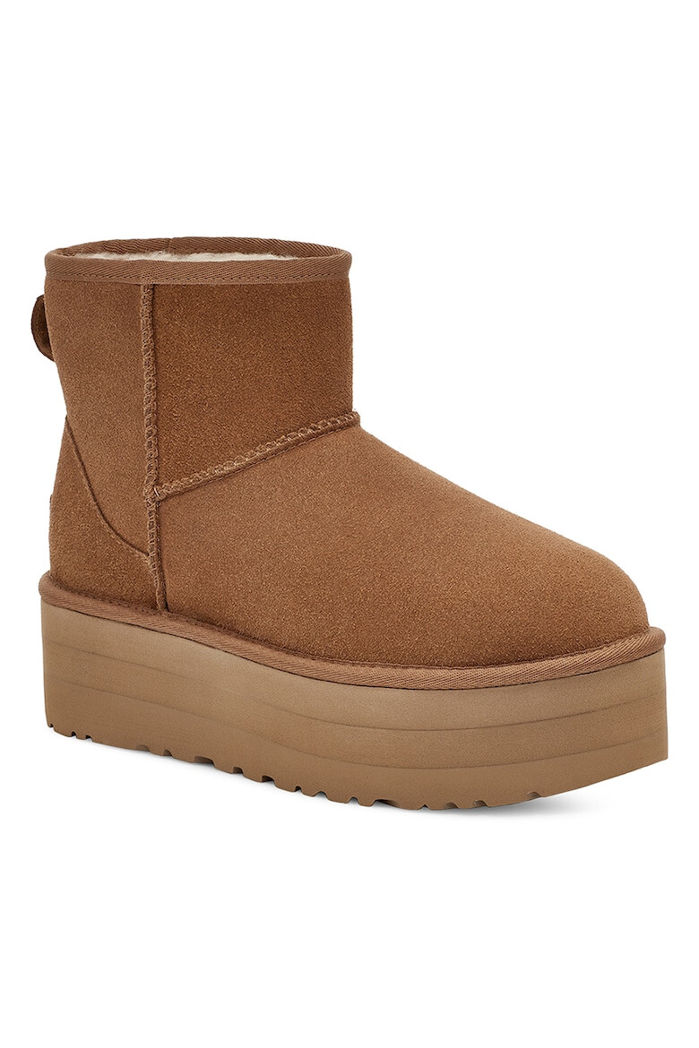 UGG Ghete flatform rezistente la apa din piele intoarsa Classic Mini - Pled.ro