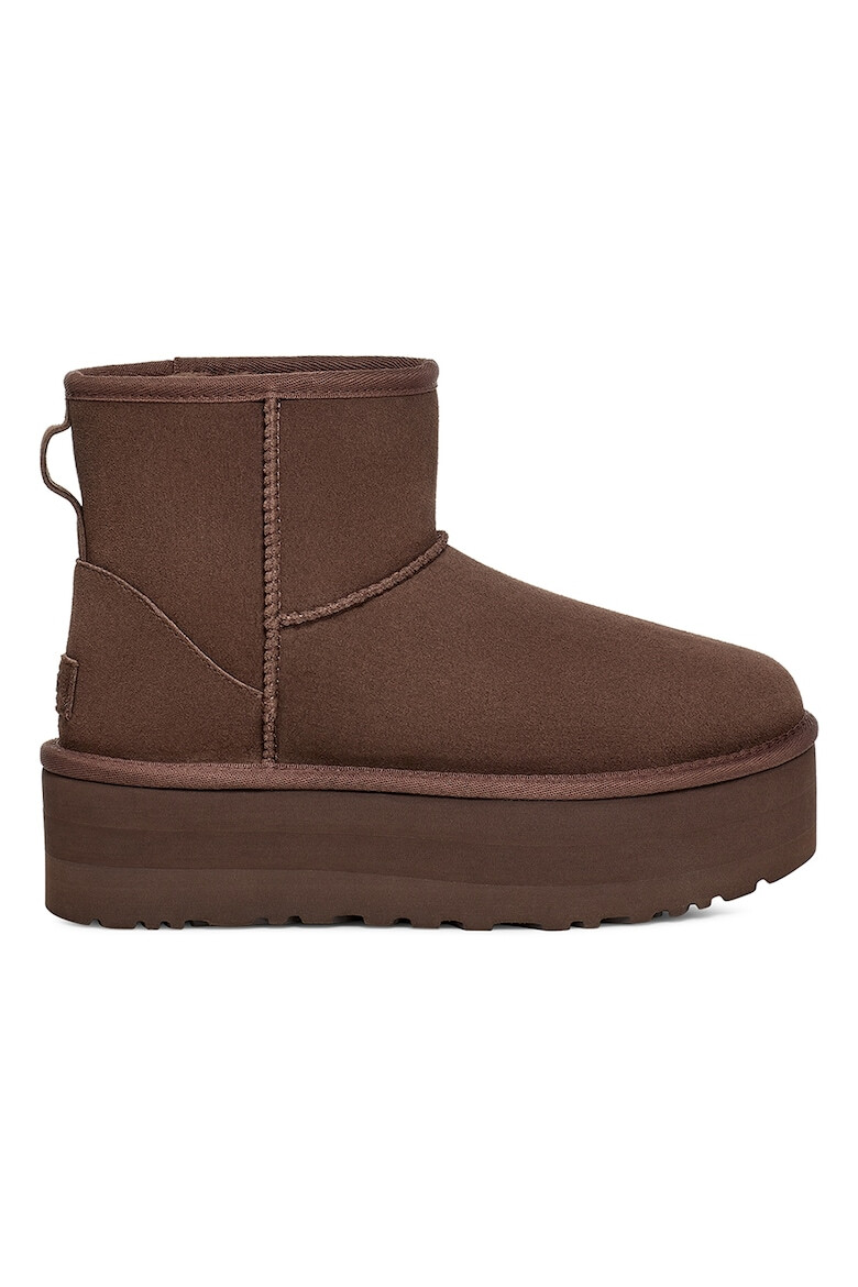 UGG Ghete flatform rezistente la apa din piele intoarsa Classic Mini - Pled.ro