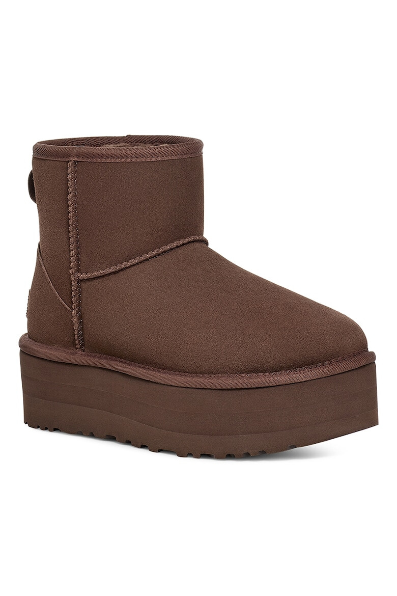 UGG Ghete flatform rezistente la apa din piele intoarsa Classic Mini - Pled.ro