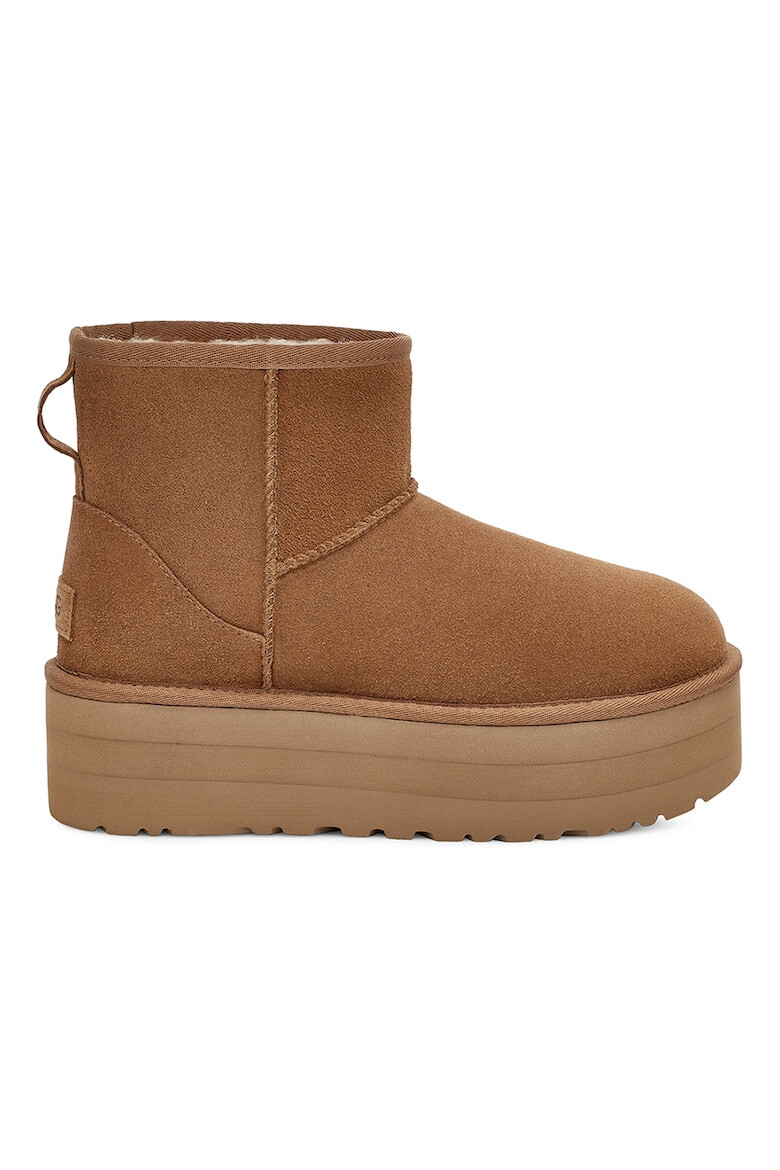 UGG Ghete flatform rezistente la apa din piele intoarsa Classic Mini - Pled.ro