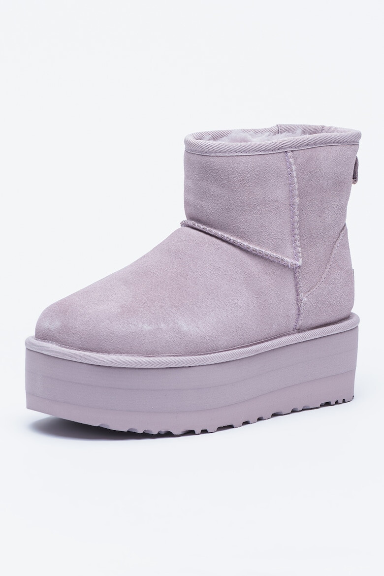 UGG Ghete flatform rezistente la apa din piele intoarsa Classic Mini - Pled.ro