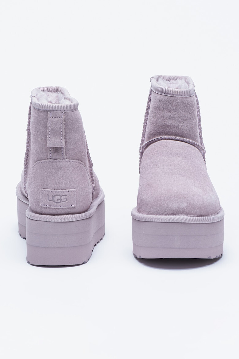 UGG Ghete flatform rezistente la apa din piele intoarsa Classic Mini - Pled.ro