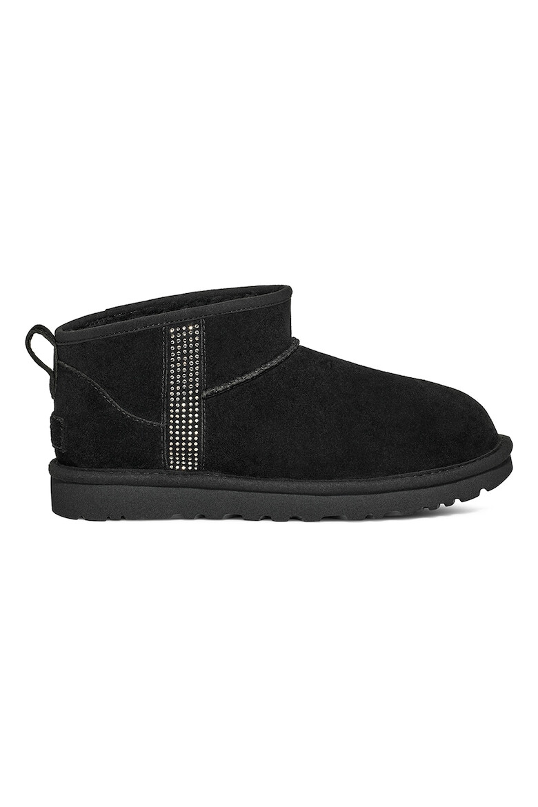 UGG Ghete slip-on de piele intoarsa cu aplicatii de strasuri Classic Ultra BI - Pled.ro