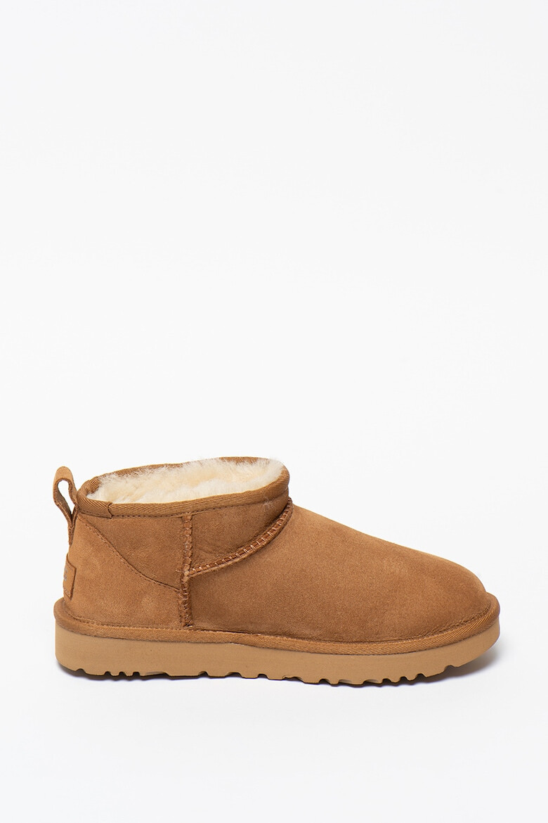 UGG Ghete slip-on din piele intoarsa Classic Ultra Mini - Pled.ro