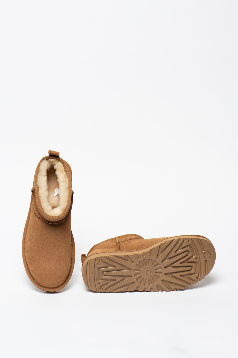 UGG Ghete slip-on din piele intoarsa Classic Ultra Mini - Pled.ro