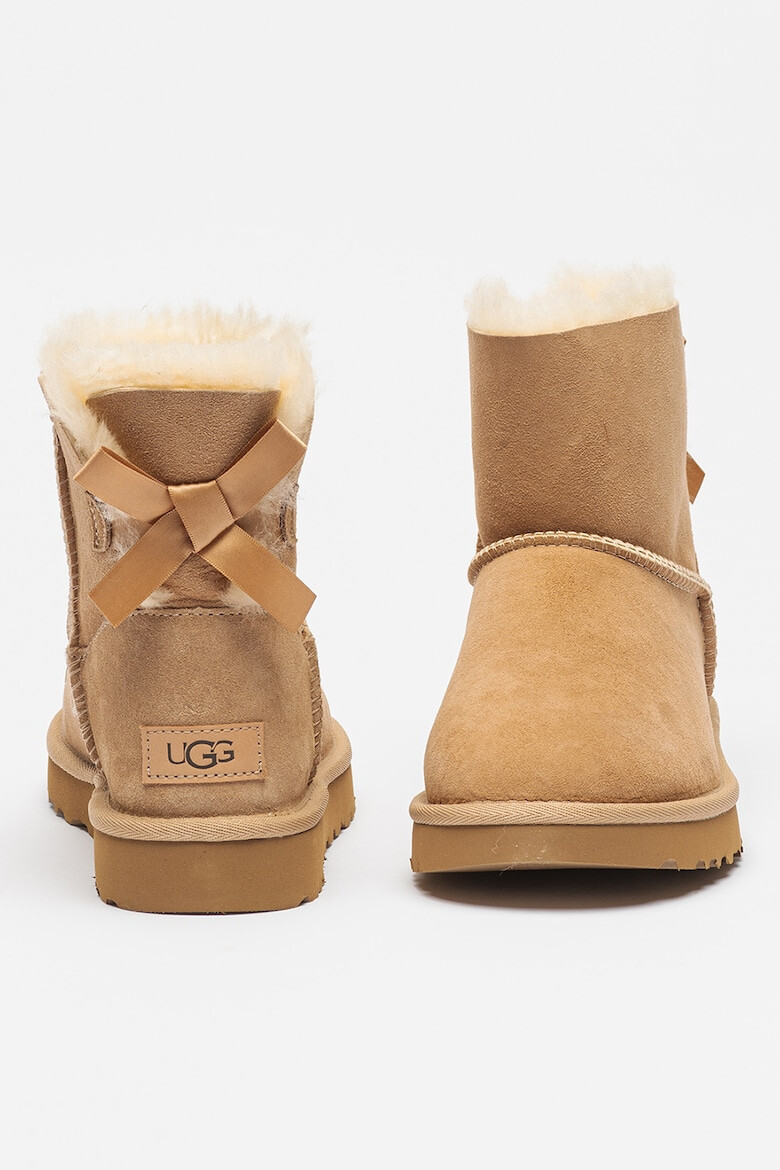 UGG Ghete slip-on din piele intoarsa Mini Bailey Bow II - Pled.ro