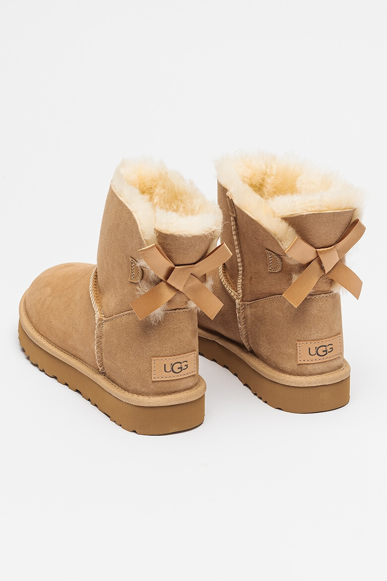 UGG Ghete slip-on din piele intoarsa Mini Bailey Bow II - Pled.ro