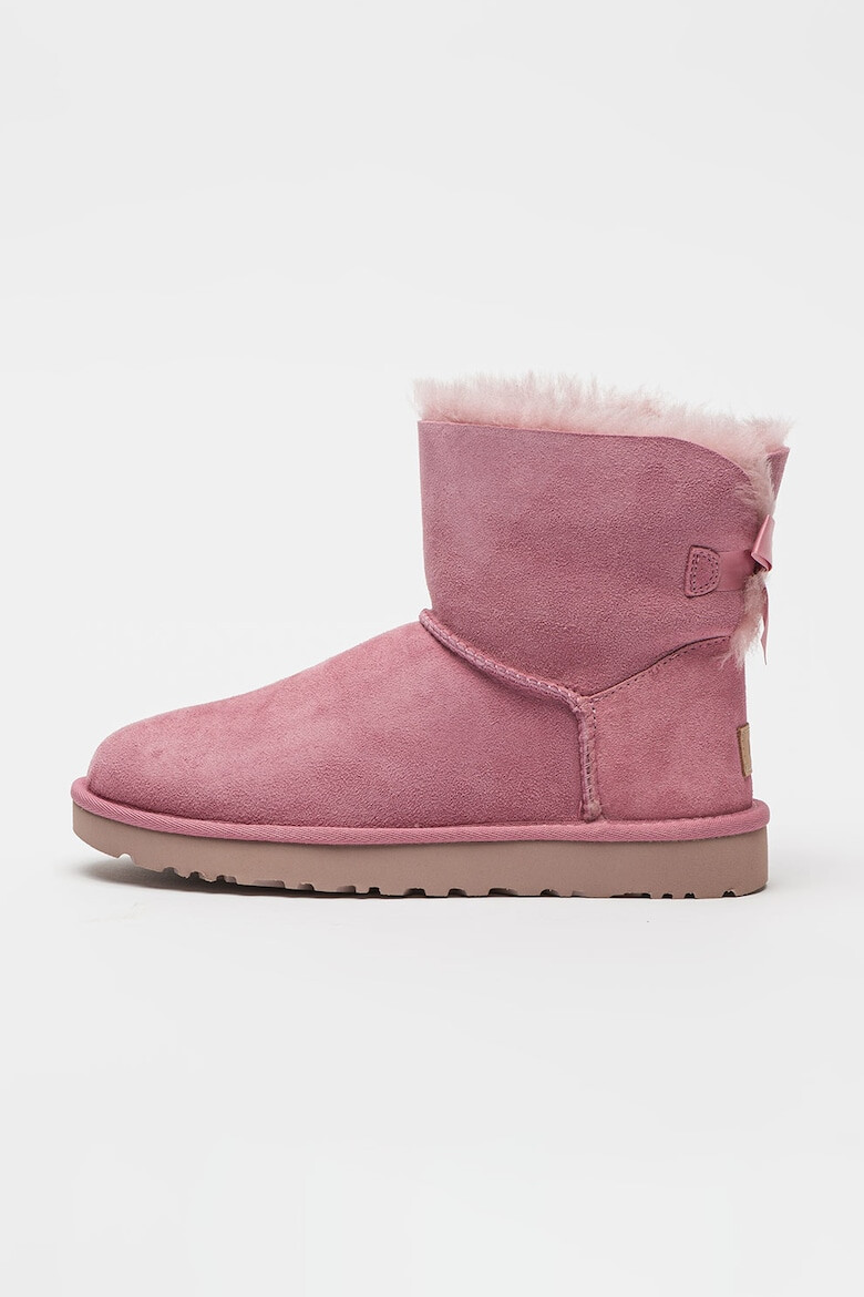 UGG Ghete slip-on din piele intoarsa Mini Bailey Bow II - Pled.ro