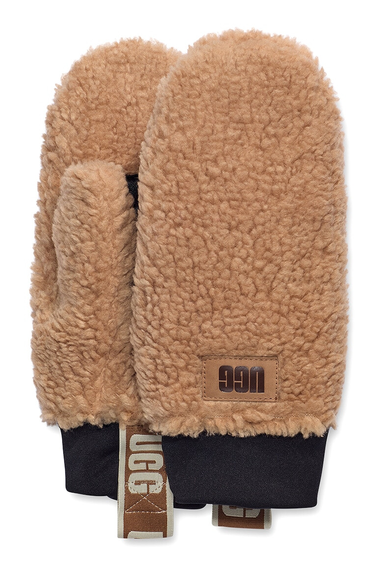 UGG Mitene cu blana shearling sintetica si aplicatie logo - Pled.ro