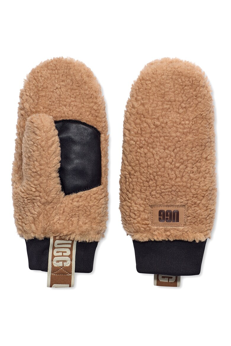 UGG Mitene cu blana shearling sintetica si aplicatie logo - Pled.ro