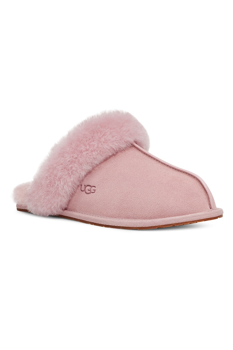 UGG Papuci de casa de piele intoarsa cu garnituri de piele de oaie Scuffette II - Pled.ro