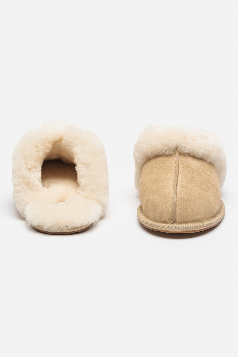 UGG Papuci de casa de piele intoarsa cu garnituri de piele de oaie Scuffette II - Pled.ro