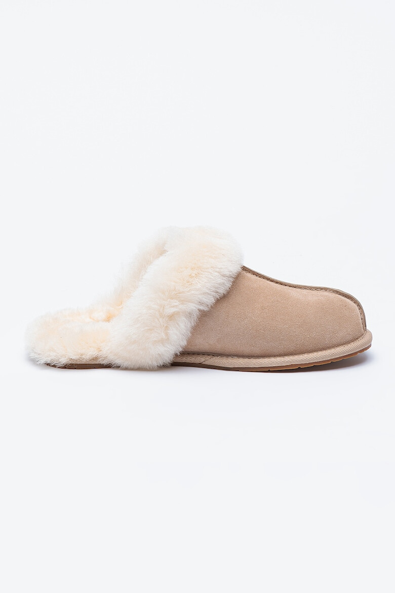 UGG Papuci de casa de piele intoarsa cu garnituri de piele de oaie Scuffette II - Pled.ro