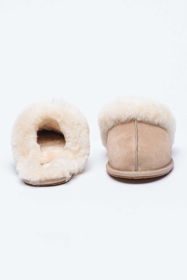 UGG Papuci de casa de piele intoarsa cu garnituri de piele de oaie Scuffette II - Pled.ro