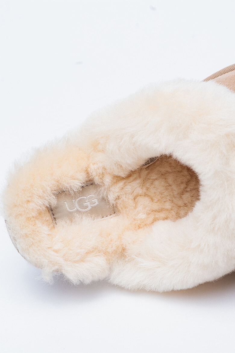 UGG Papuci de casa de piele intoarsa cu garnituri de piele de oaie Scuffette II - Pled.ro