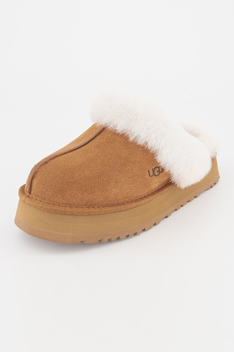 UGG Papuci de casa din piele intoarsa cu captuseala din lana Disquette - Pled.ro