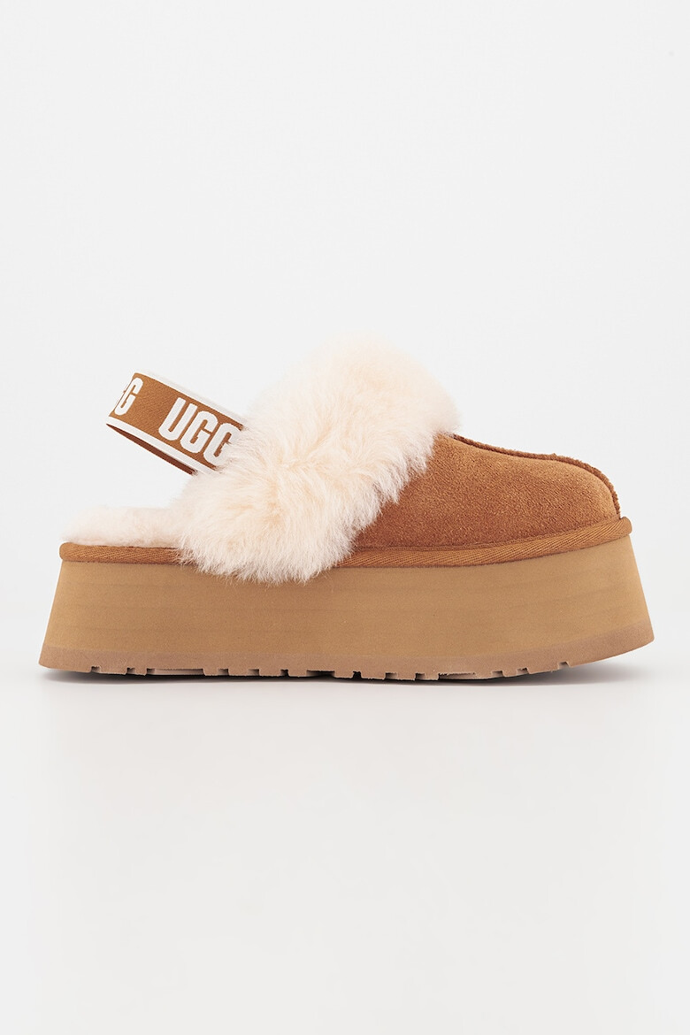 UGG Saboti slingback flatform din piele intoarsa Funkette - Pled.ro