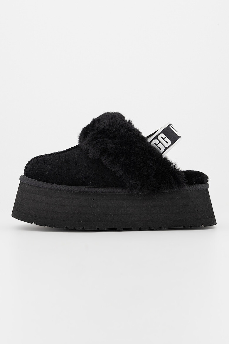 UGG Saboti slingback flatform din piele intoarsa Funkette - Pled.ro