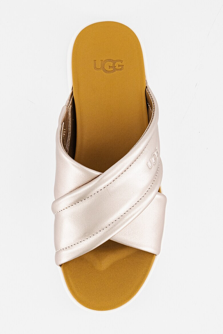 UGG Papuci de piele cu model incrucisat - Pled.ro