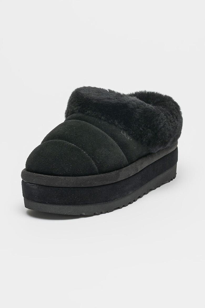 UGG Papuci de piele intoarsa cu platforma si garnituri de blana Tazzlita - Pled.ro