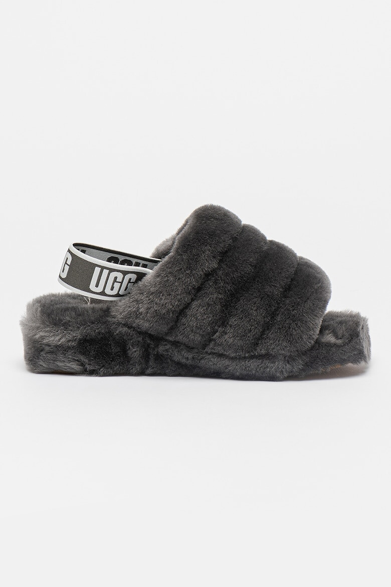 UGG Papuci slingback de casa din piele de oaie Fluff Yeah - Pled.ro