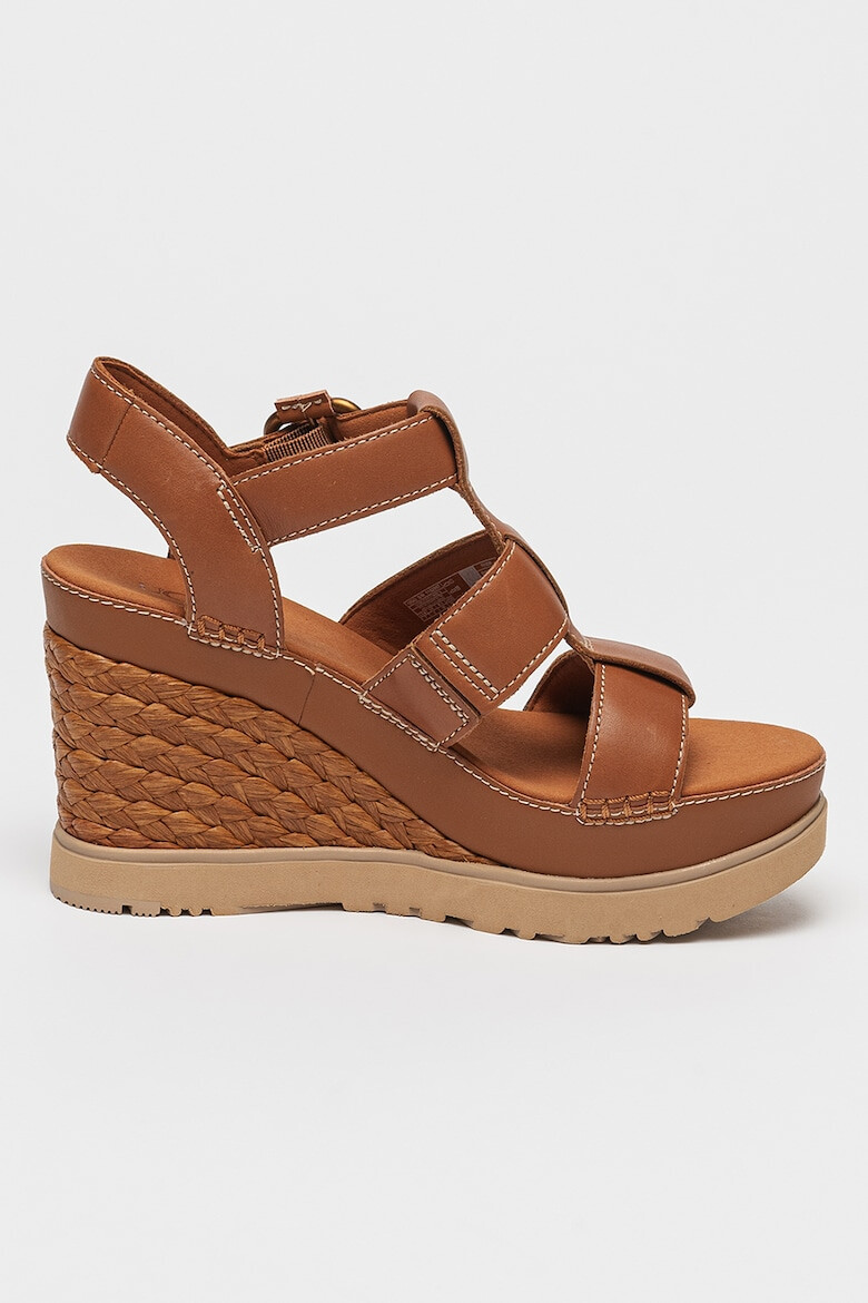 UGG Sandale wedge de piele Abbot - Pled.ro