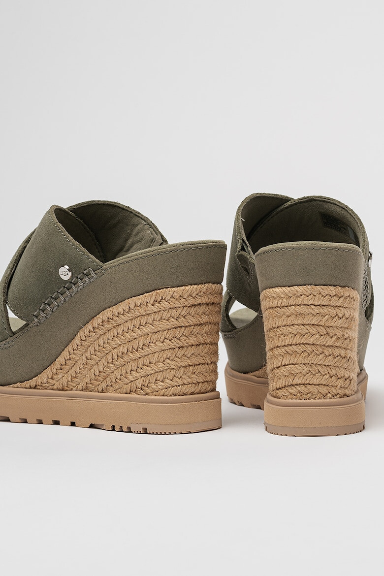 UGG Papuci wedge de piele intoarsa Abbot - Pled.ro