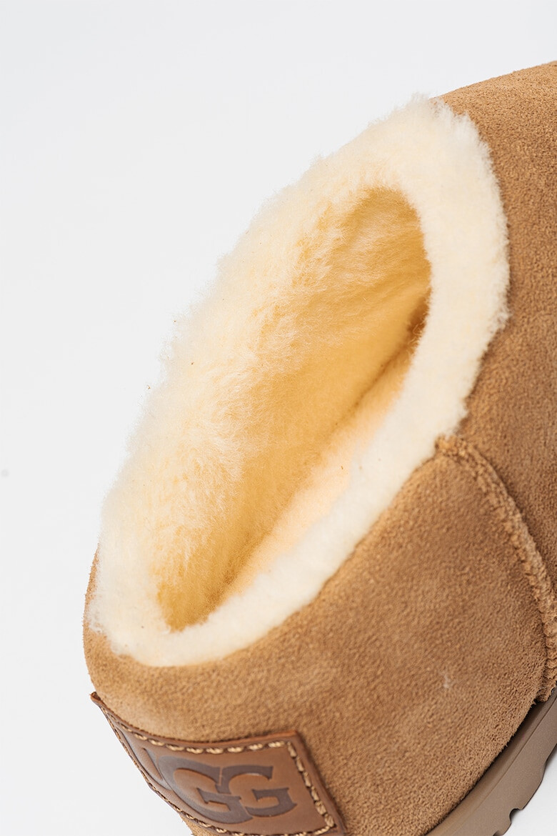 UGG Saboti din piele intoarsa cu talpa flatform Pumped - Pled.ro