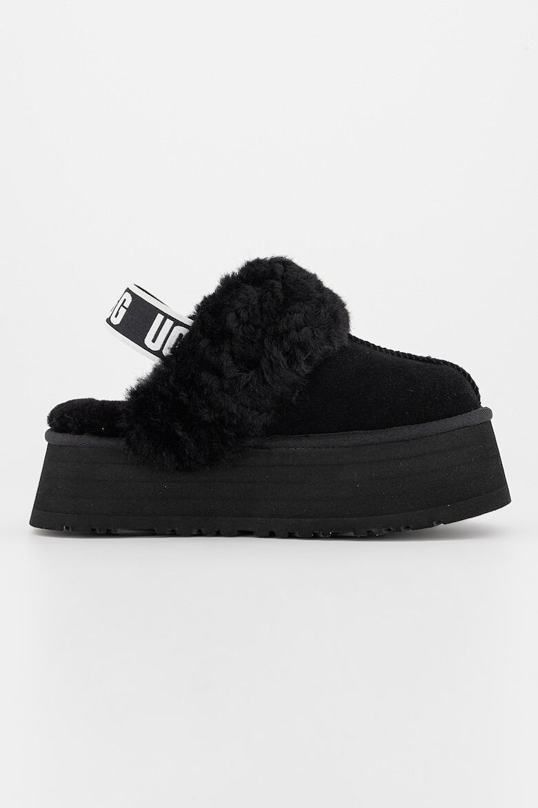 UGG Saboti slingback flatform din piele intoarsa Funkette - Pled.ro