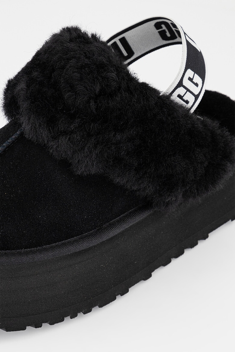 UGG Saboti slingback flatform din piele intoarsa Funkette - Pled.ro