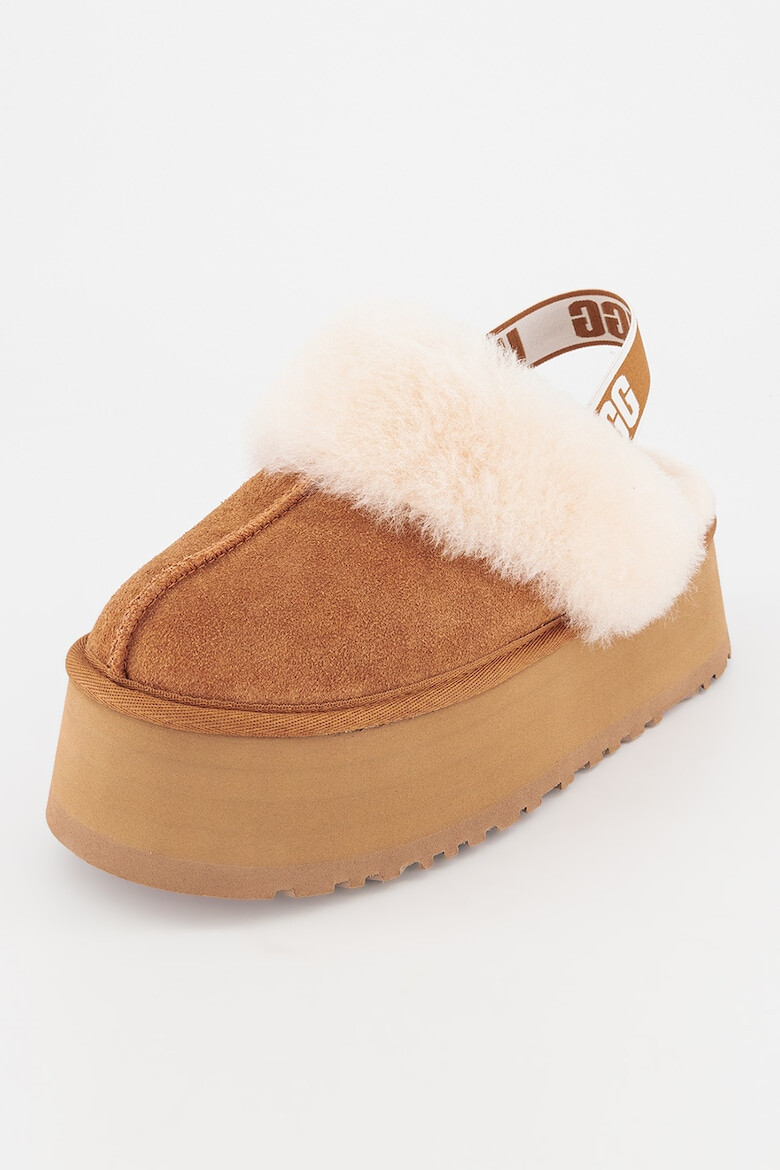 UGG Saboti slingback flatform din piele intoarsa Funkette - Pled.ro