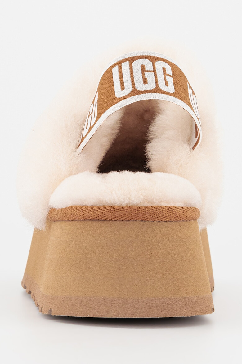 UGG Saboti slingback flatform din piele intoarsa Funkette - Pled.ro