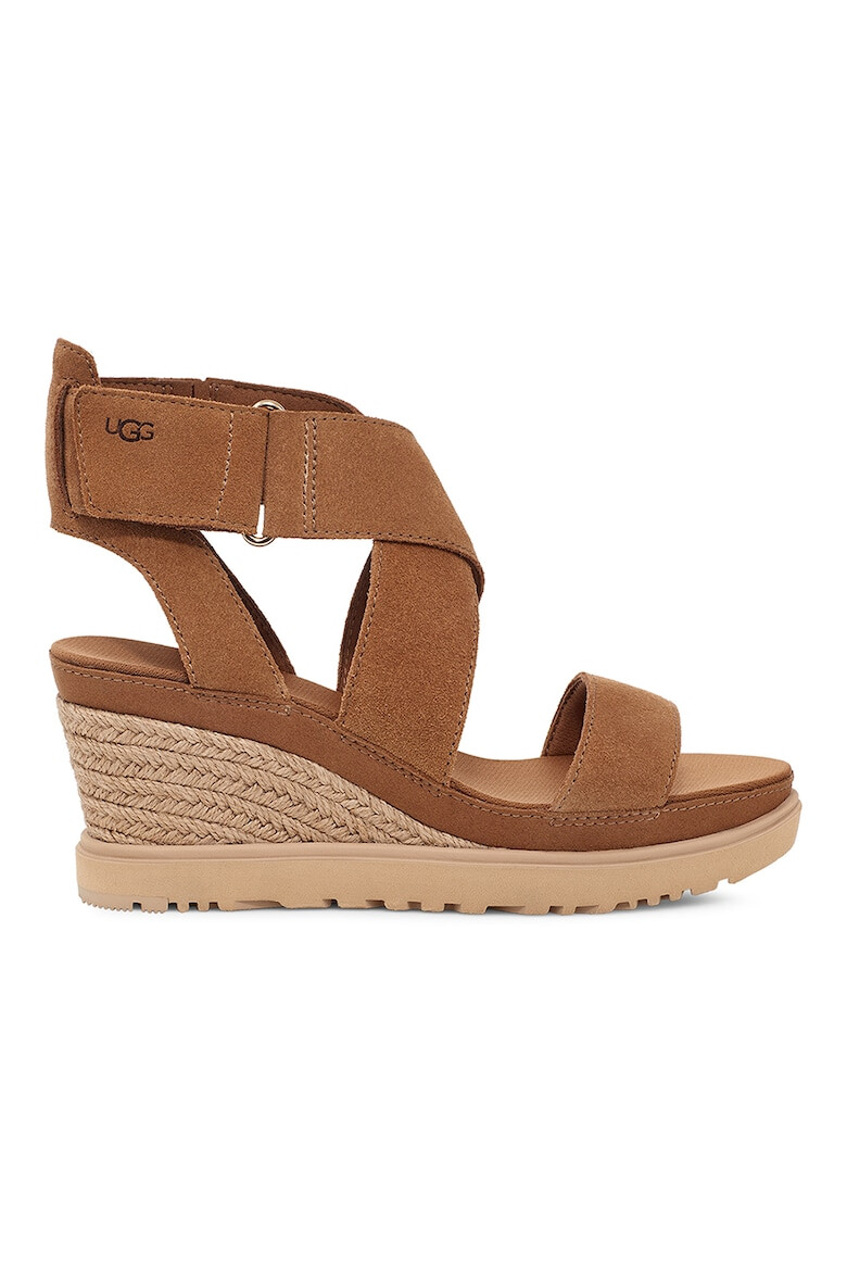 UGG Sandale-espadrile de piele intoasa cu velcro Ileana - Pled.ro