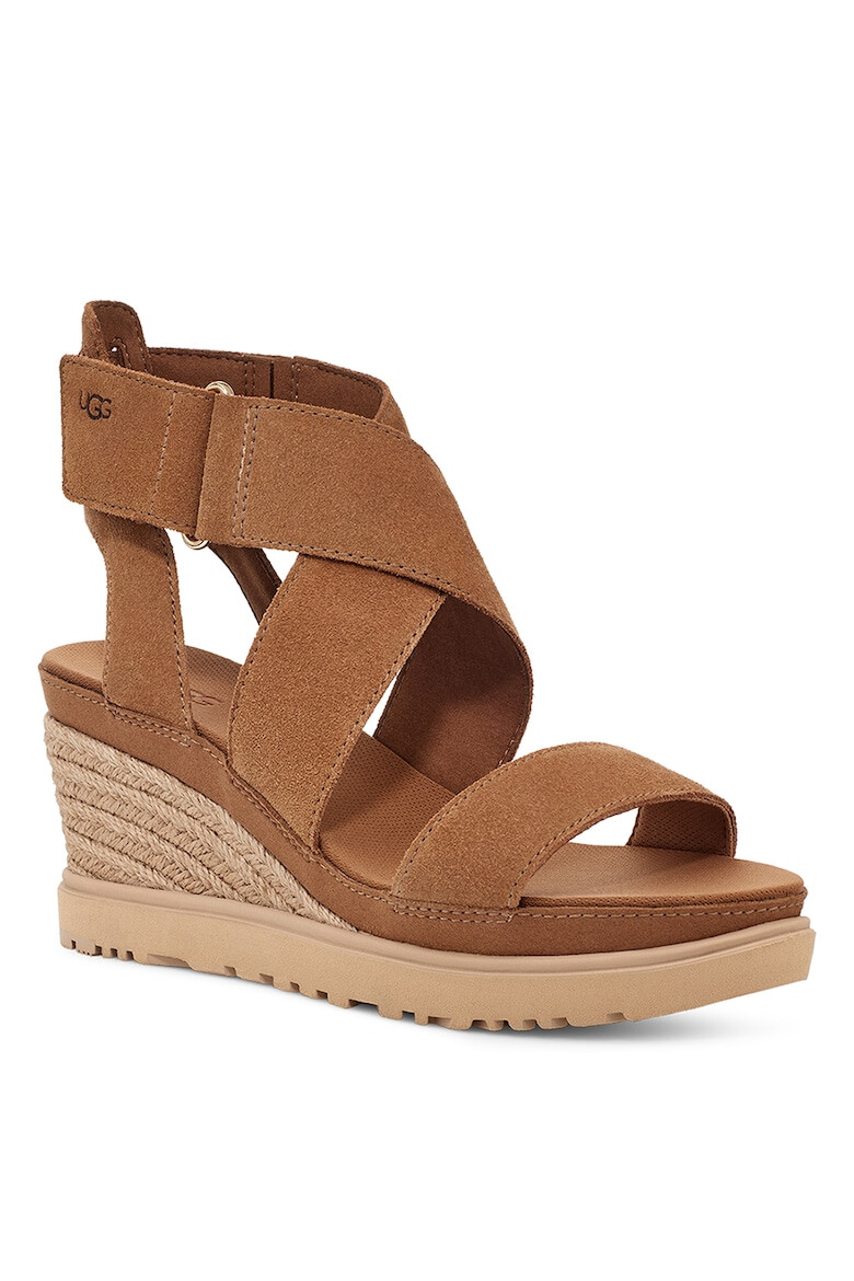 UGG Sandale-espadrile de piele intoasa cu velcro Ileana - Pled.ro