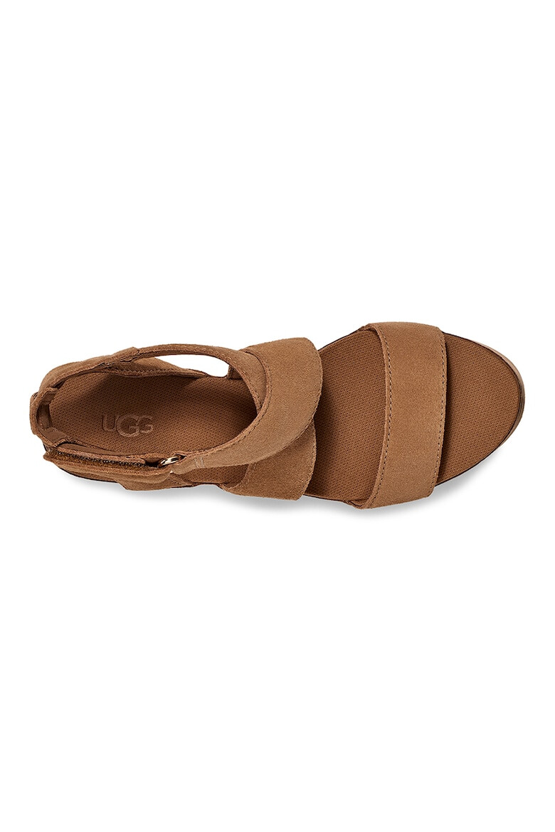 UGG Sandale-espadrile de piele intoasa cu velcro Ileana - Pled.ro