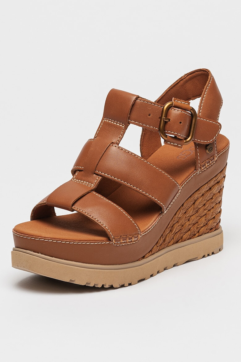 UGG Sandale wedge de piele Abbot - Pled.ro