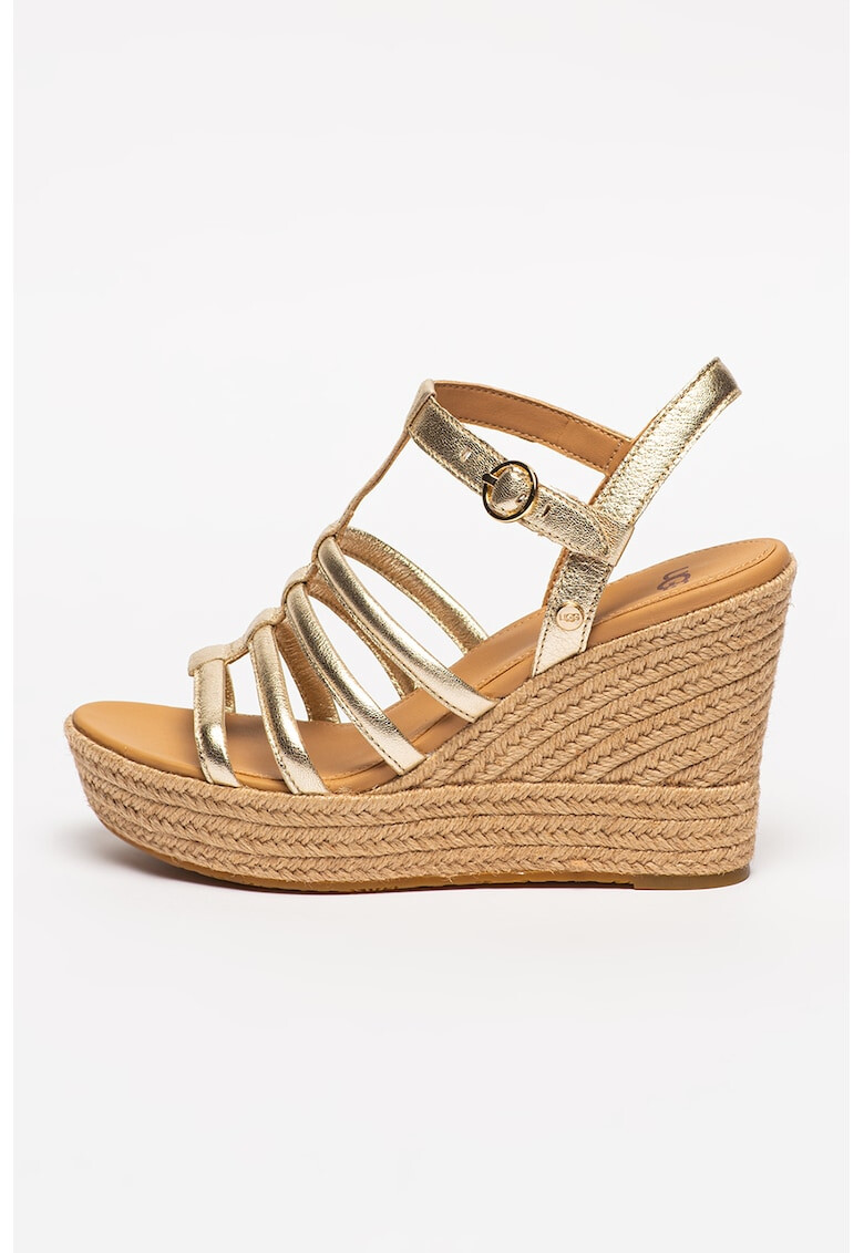 UGG Sandale wedge tip espadrile de piele Cressida - Pled.ro