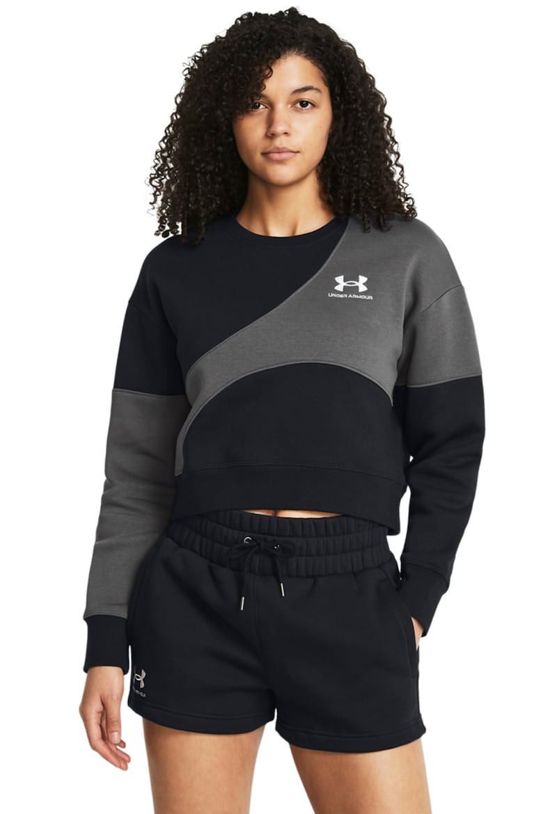 Under Armour Bluza crop de trening cu maneci cazute Essential - Pled.ro