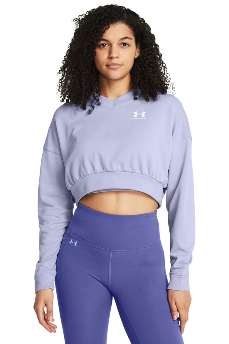 Under Armour Bluza crop supradimensionata de trening din material terry Rival - Pled.ro