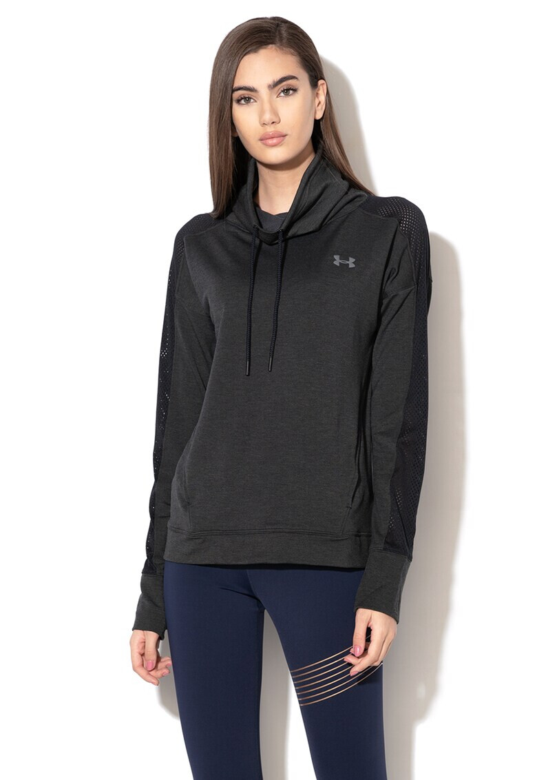 Under Armour Bluza sport din fleece cu guler inalt pentru fitness Featherweight - Pled.ro